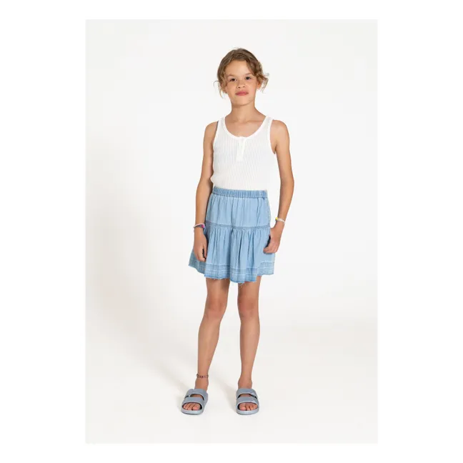 Débardeur Côtelé Lana Coton Bio | Blanc