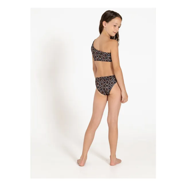 Bayle Python Asymmetric Swimsuit | Brown