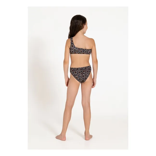 Bayle Python Asymmetric Swimsuit | Brown