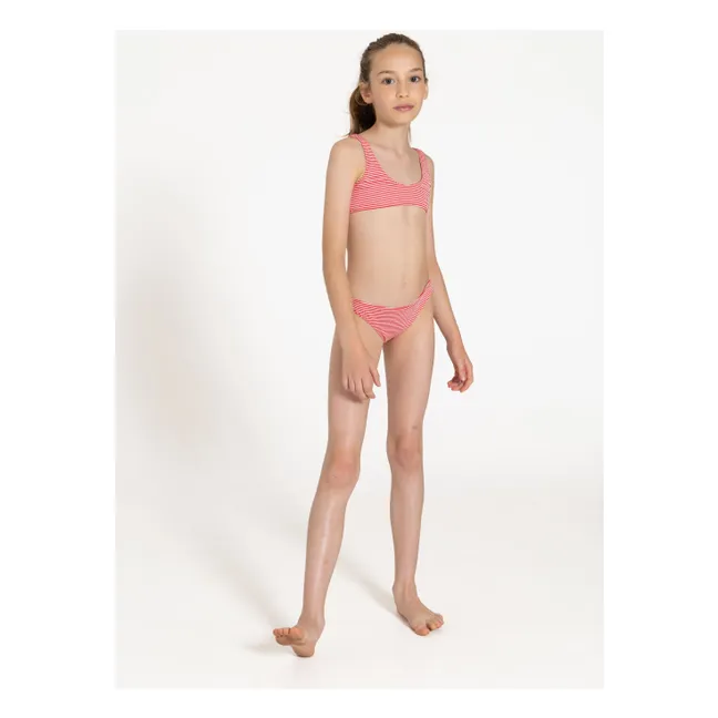 Maillot de Bain Loan Rayé | Rouge cerise