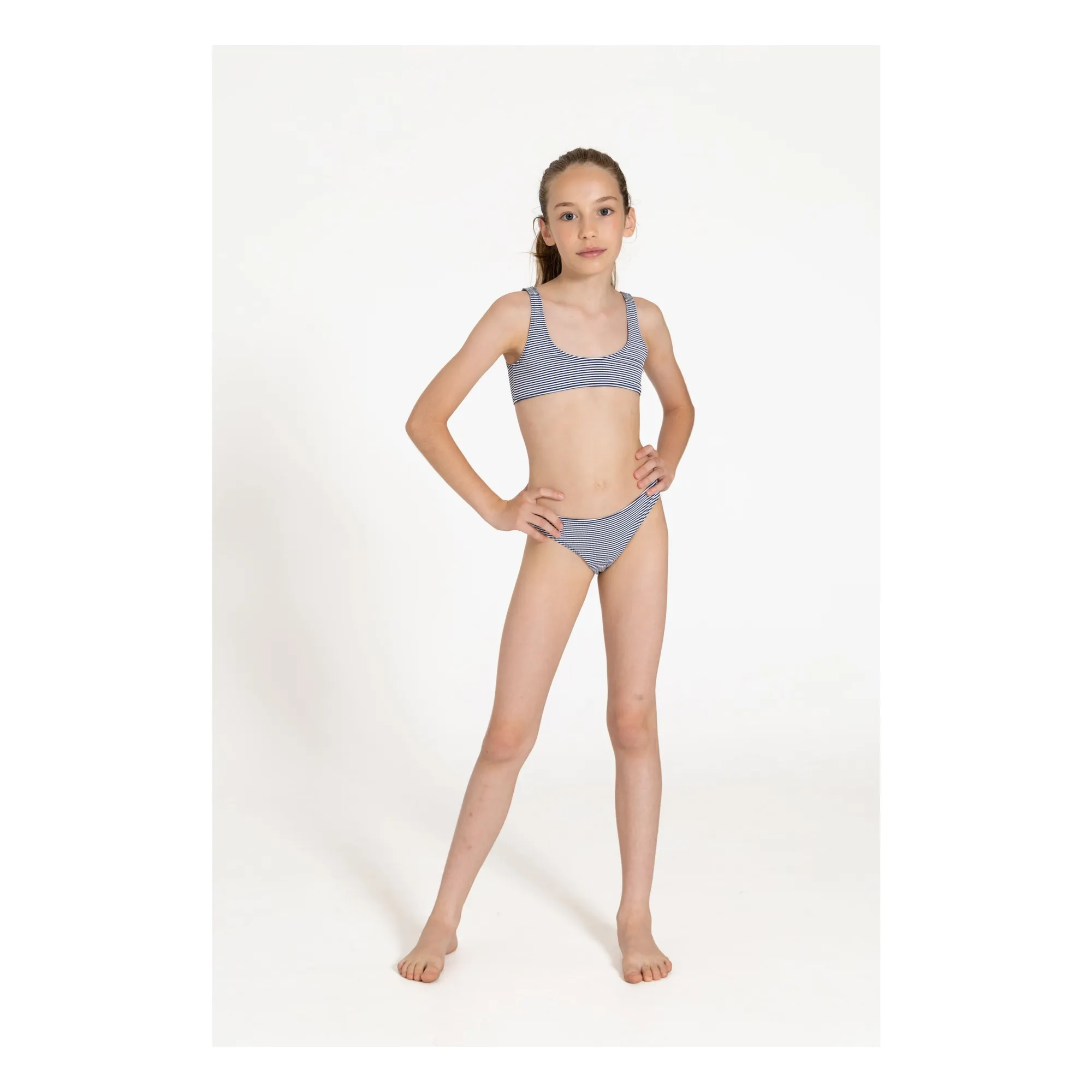 Maillot de Bain Loan Rayé | Bleu marine- Image produit n°1