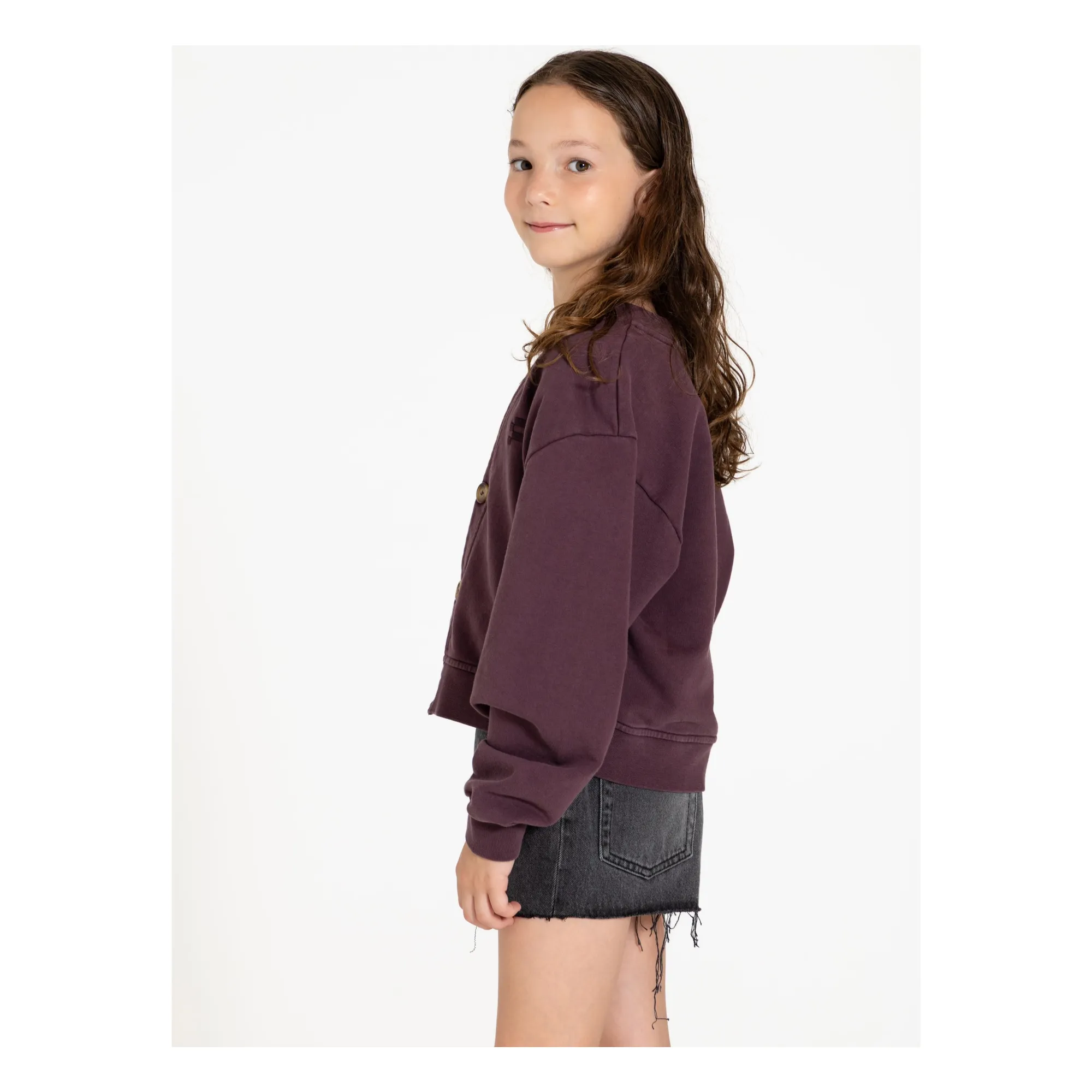 Cardigan Lars Coton Bio | Violine- Image produit n°2