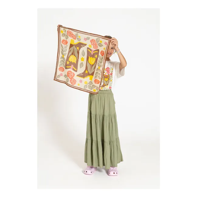 Foulard Elyne Bottes | Blanc cassé