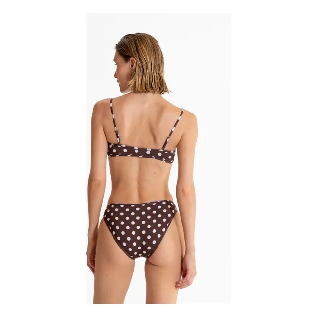 Haut de Maillot Hailee Pois | Marron