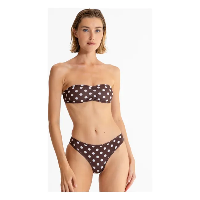 Haut de Maillot Hailee Pois | Marron