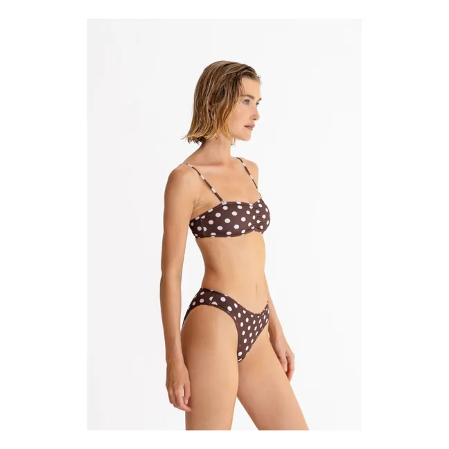 Haut de Maillot Hailee Pois | Marron