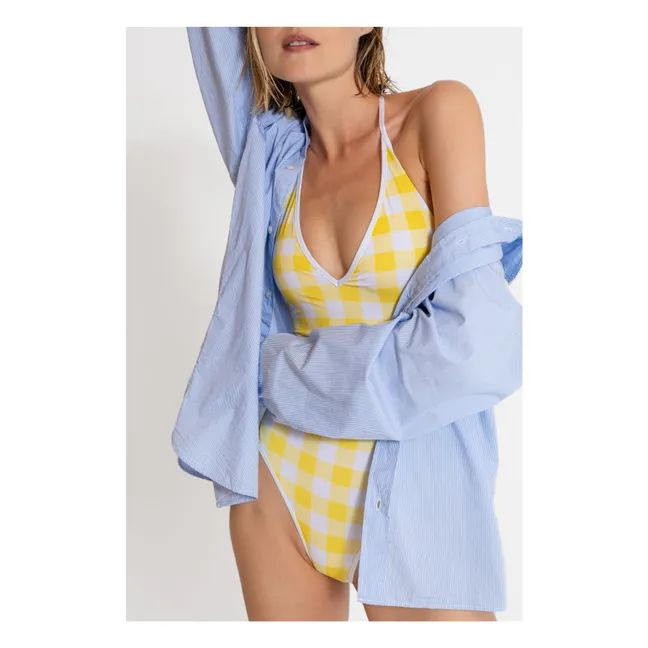 Maillot de Bain Kylie Carreaux | Jaune