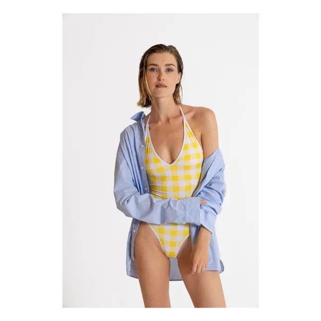 Maillot de Bain Kylie Carreaux | Jaune