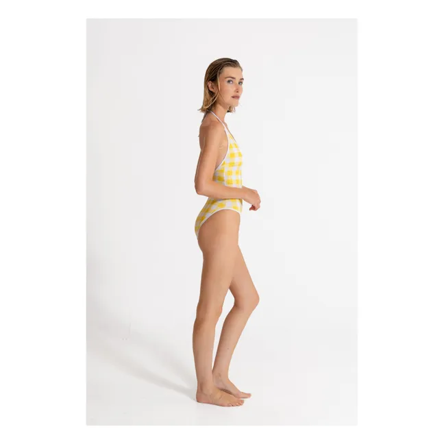 Maillot de Bain Kylie Carreaux | Jaune