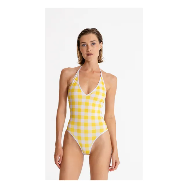 Maillot de Bain Kylie Carreaux | Jaune