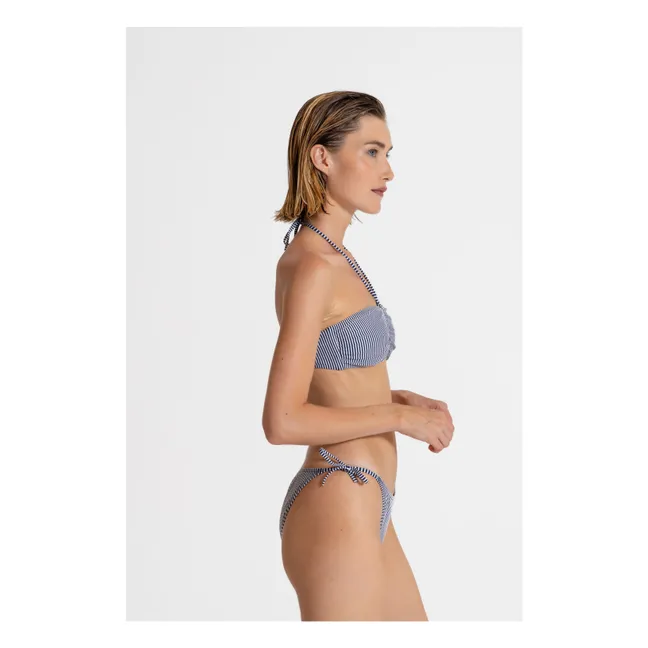 Bas de Maillot Milie Rayé | Bleu marine