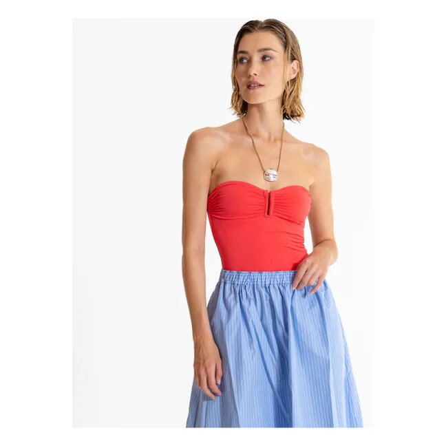 Jupe Bruna Rayée | Bleu ciel