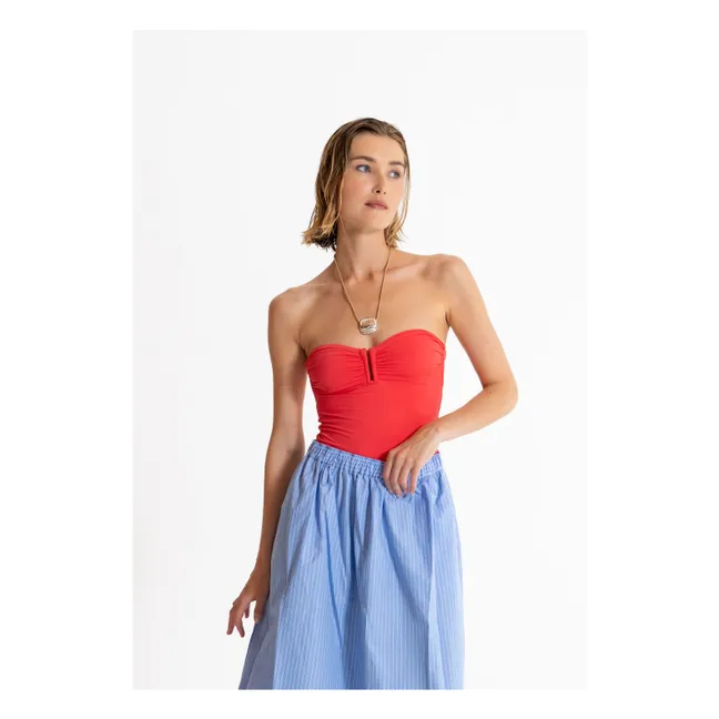 Jupe Bruna Rayée | Bleu ciel