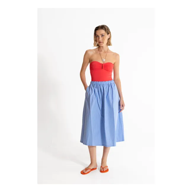 Jupe Bruna Rayée | Bleu ciel