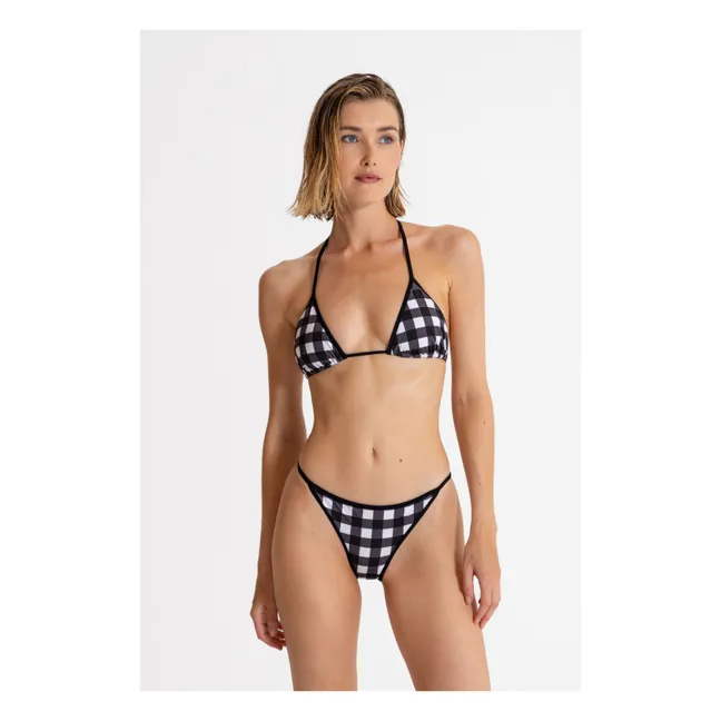 Haut de Maillot Elsa Carreaux | Noir