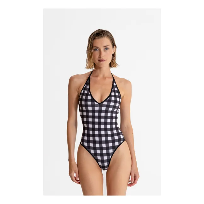 Maillot de Bain Kylie Carreaux | Noir