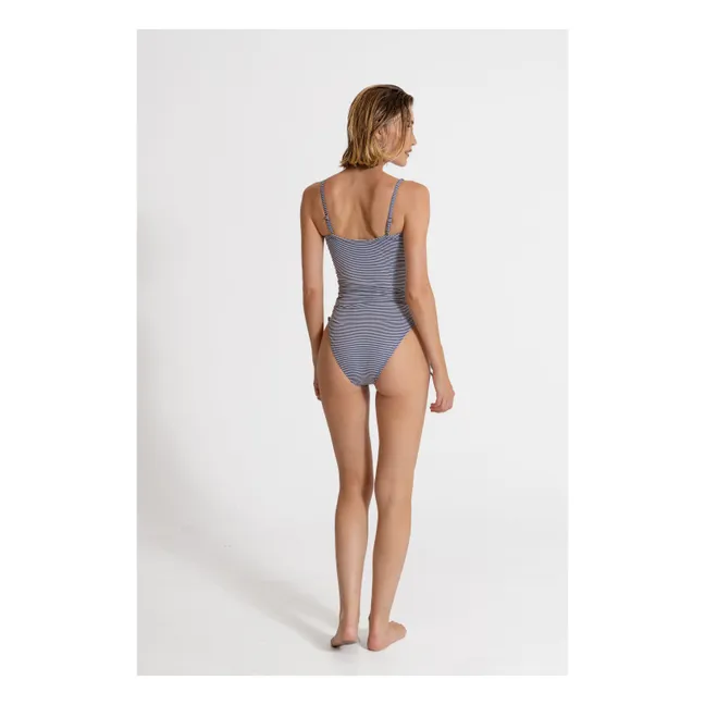 Maillot de Bain Rachel Rayé | Bleu marine