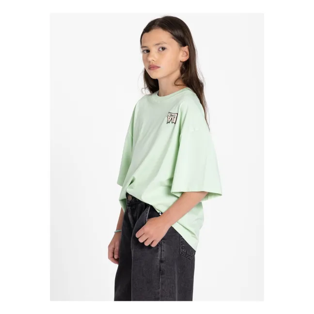 Oversize Filo organic cotton T-shirt | Green water