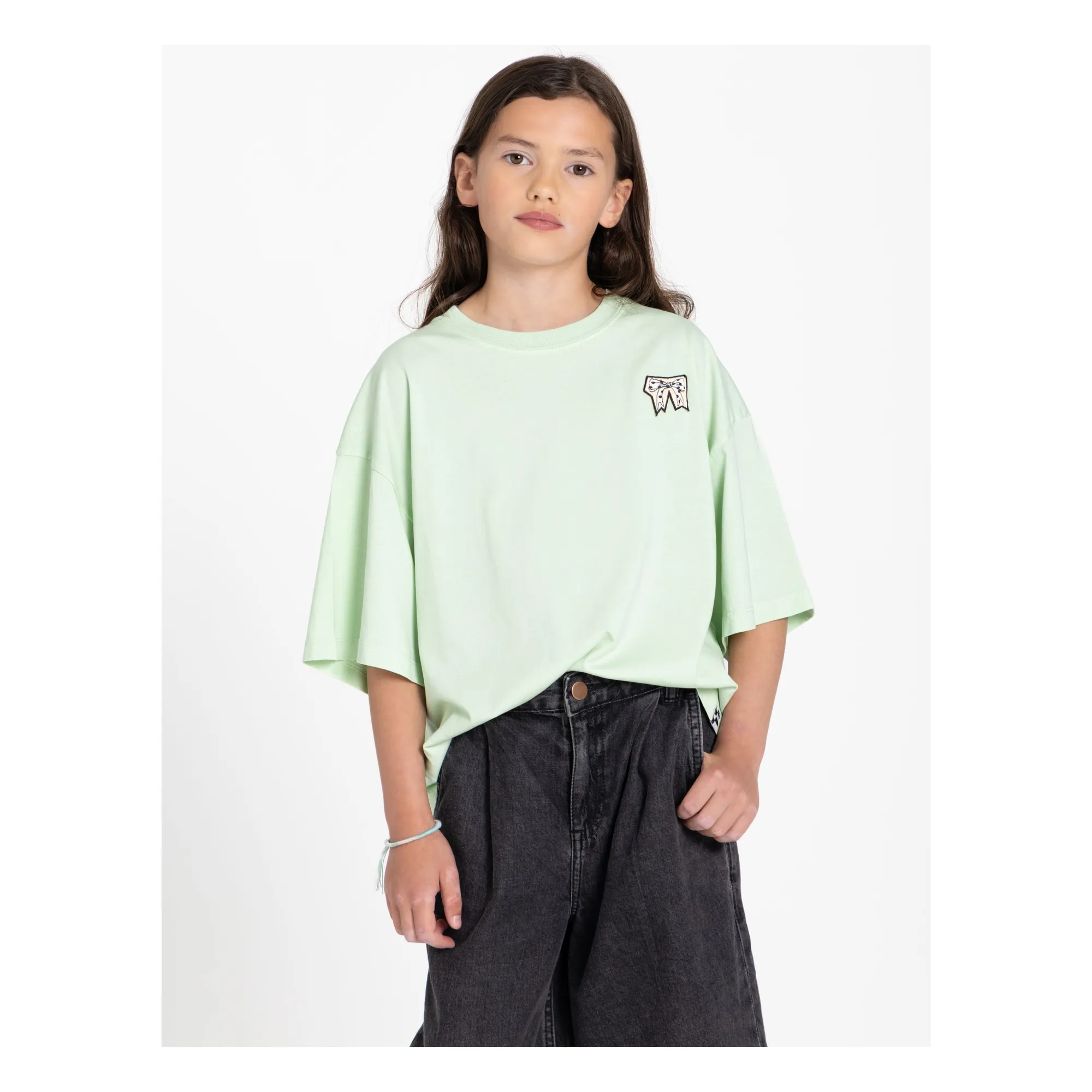 T-shirt Oversize Filo Coton Bio | Vert d'eau- Image produit n°1