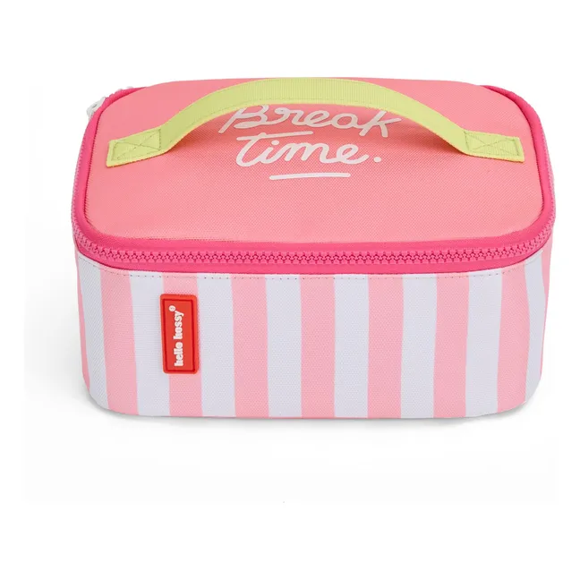 Lunch-Box Isotherme Rayée  | Rose