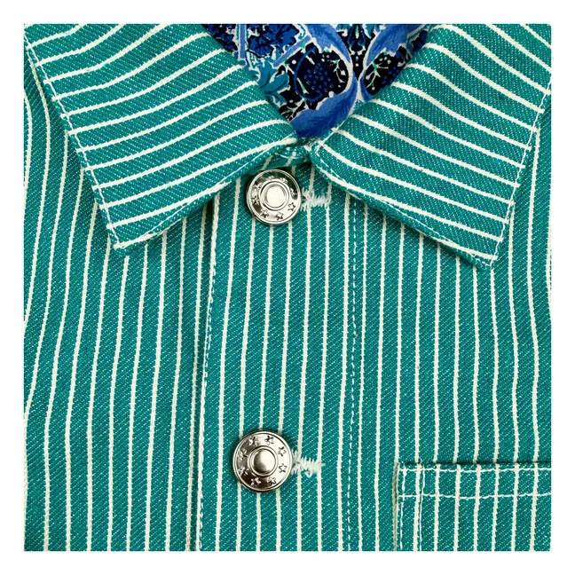 Evolutive Workwear Striped Jacket | Green