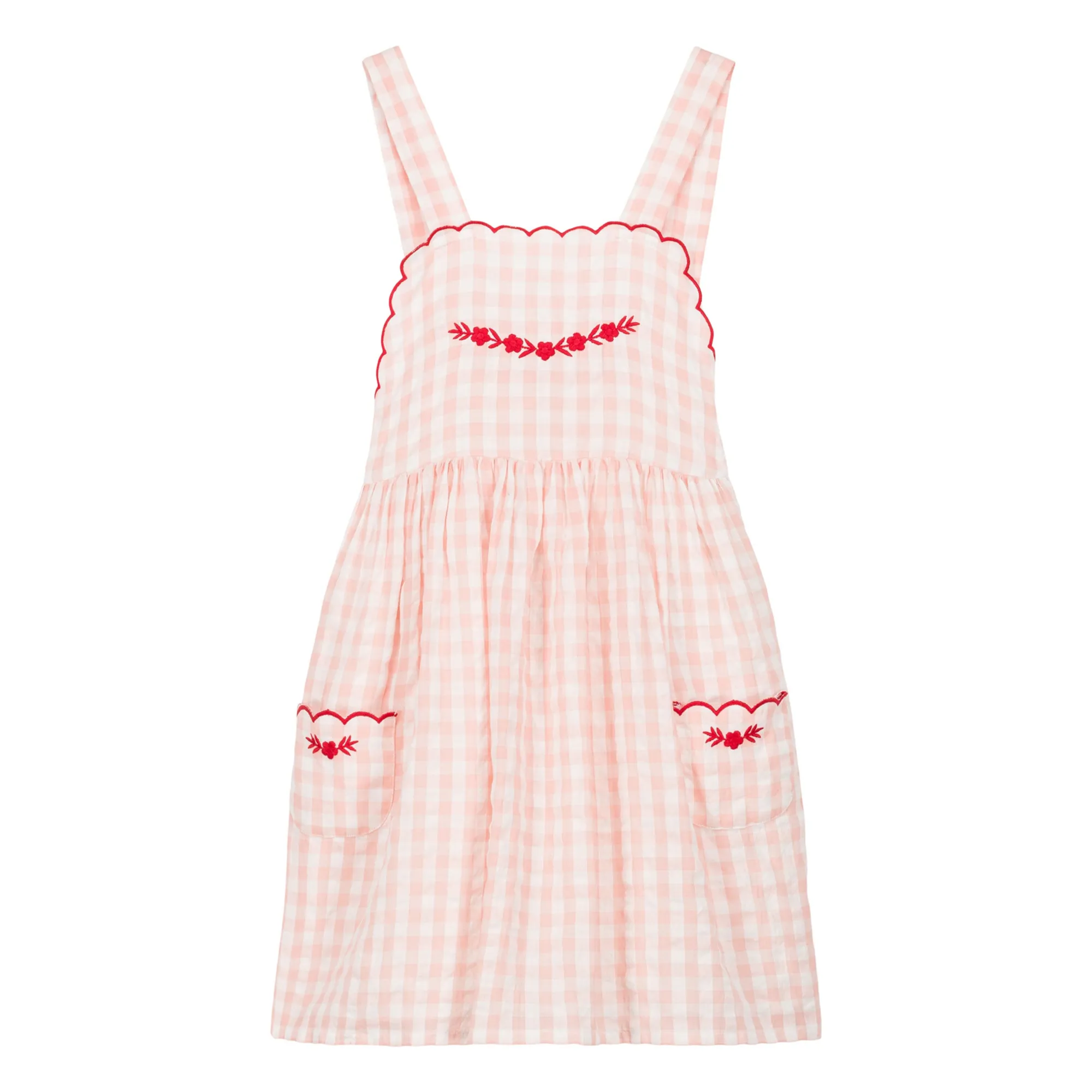 Robe Marushka Vichy | Rose pâle- Image produit n°0
