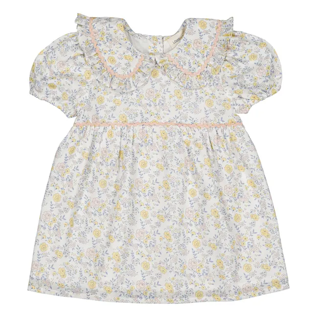 Vestido Henrietta con estampado floral para bebé | Blanco