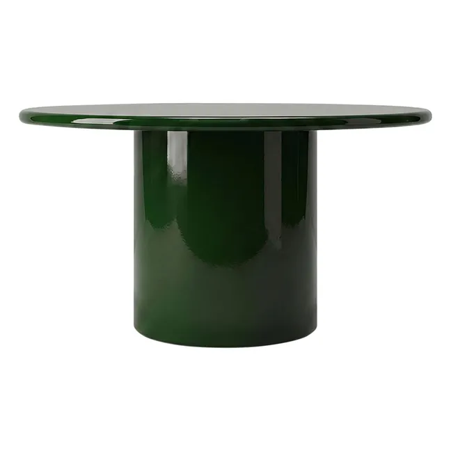 Table à dîner ronde en bois laqué Amendoeira | Vert