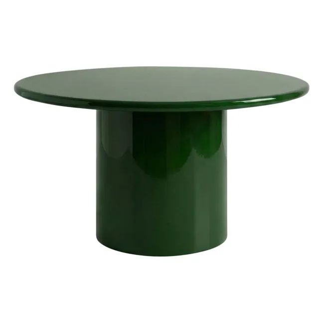 Table à dîner ronde en bois laqué Amendoeira | Vert