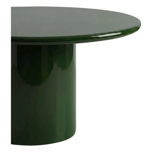 Table à dîner ronde en bois laqué Amendoeira | Vert