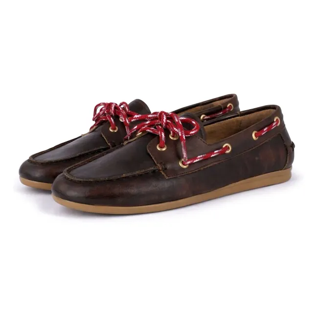 Chaussures Bateau Kimana Cuir | Marron
