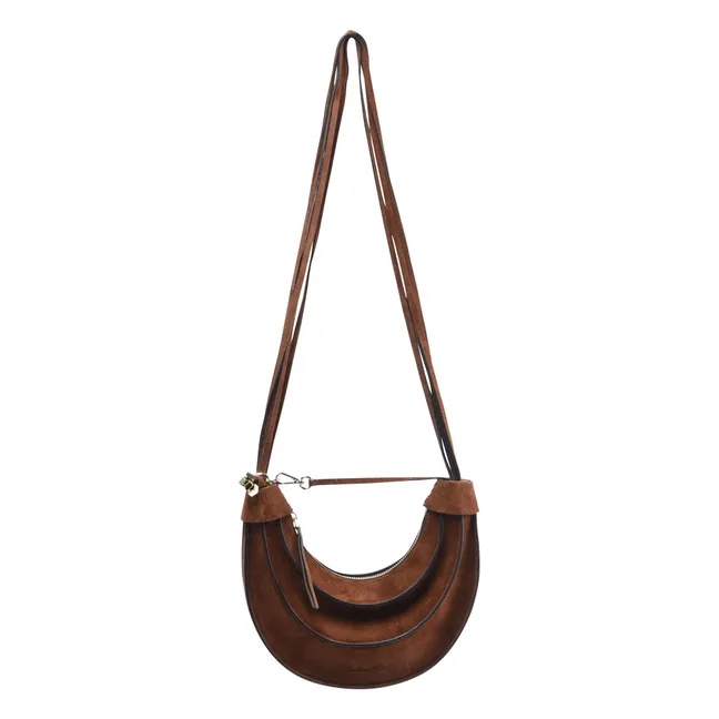 Sac Hobo Banana Small Suède | Marron