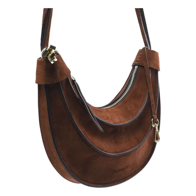 Sac Hobo Banana Small Suède | Marron