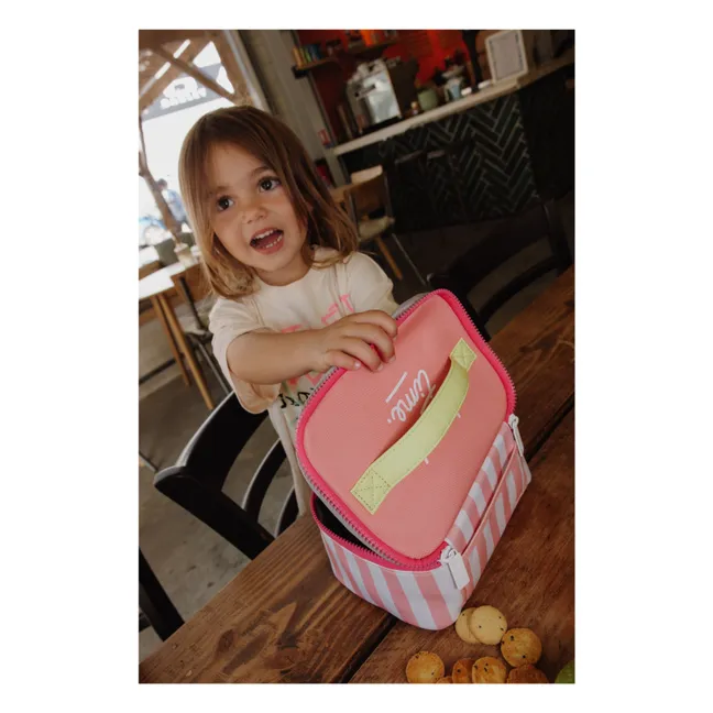 Lunch-Box Isotherme Rayée  | Rose