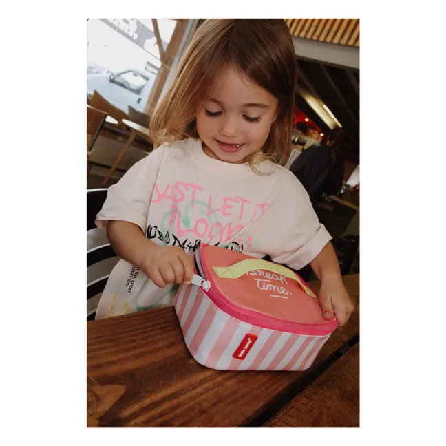 Lunch-Box Isotherme Rayée  | Rose