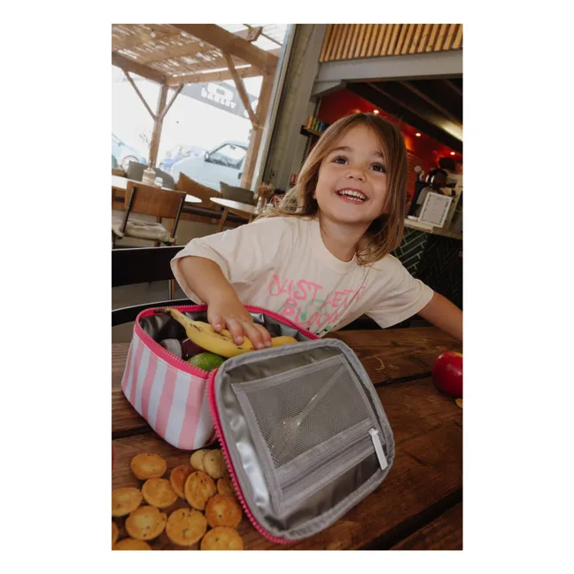 Lunch-Box Isotherme Rayée  | Rose