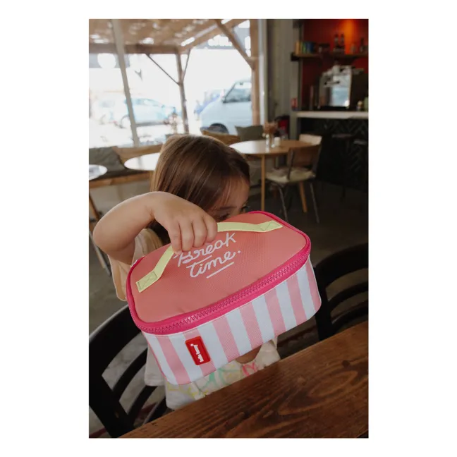 Lunch-Box Isotherme Rayée  | Rose