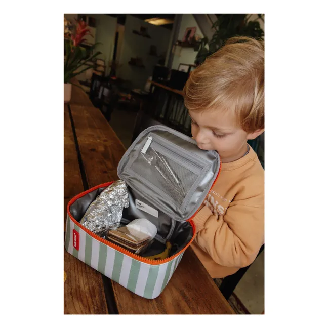 Lunch-Box Isotherme Rayée  | Vert