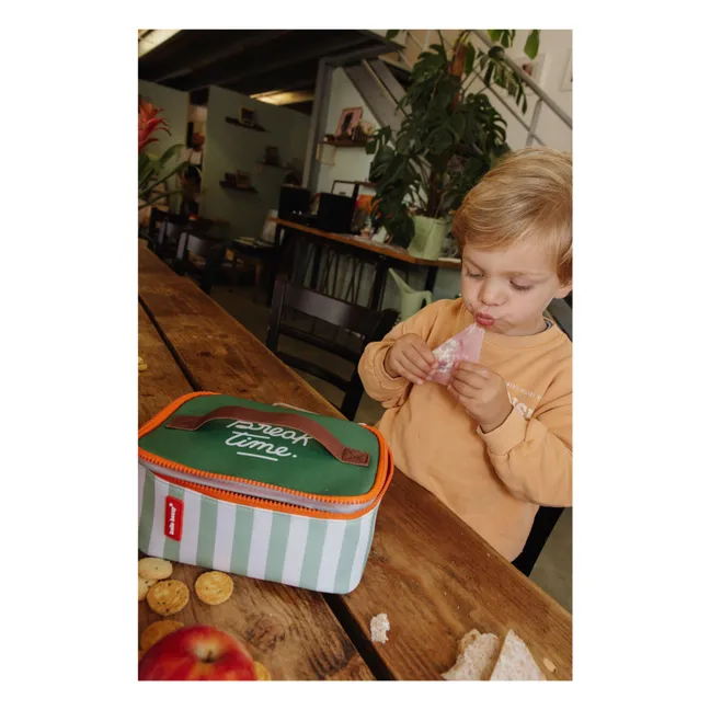 Lunch-Box Isotherme Rayée  | Vert
