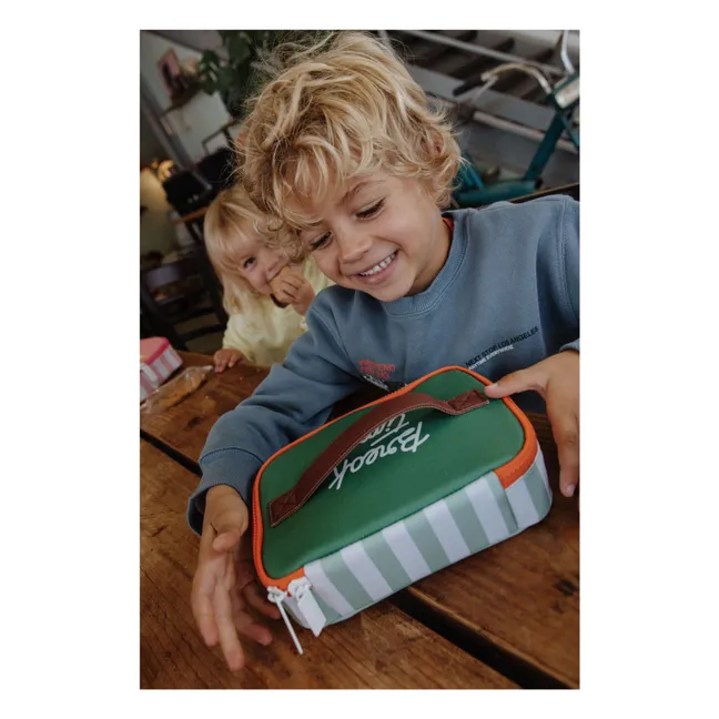 Snack-Box Isotherme Rayée | Vert