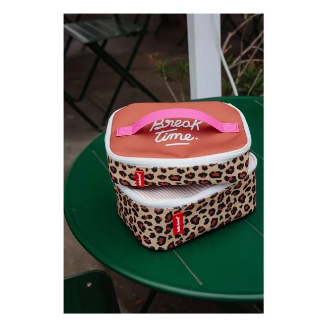 Lunch-Box Isotherme Mini Leopard | Marron