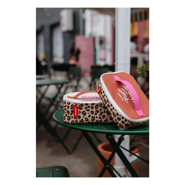 Snack-Box aislante Leopardo | Marrón