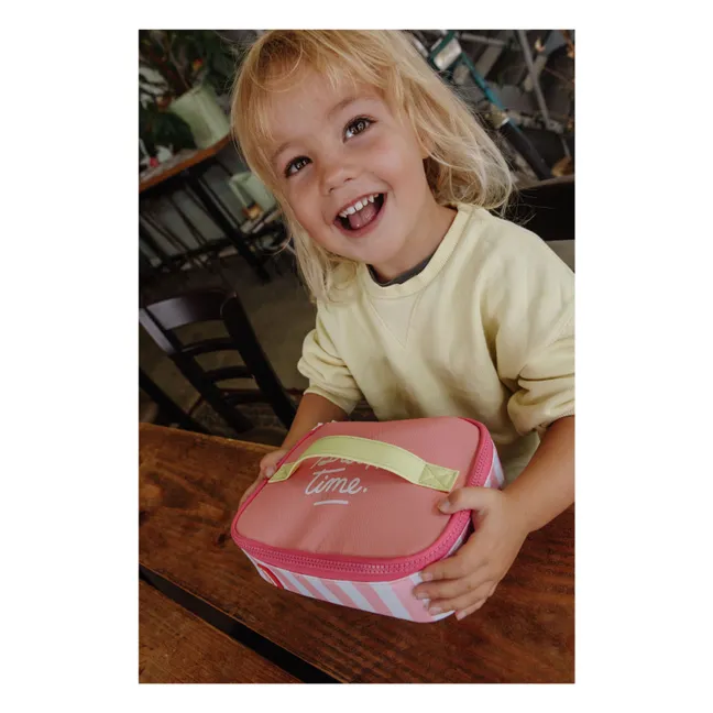 Striped Isothermal Snack-Box | Pink