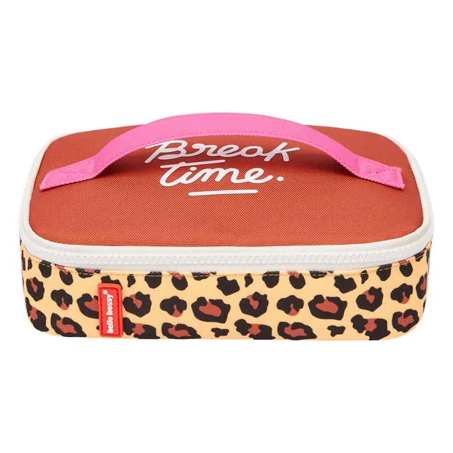 Snack-Box aislante Leopardo | Marrón