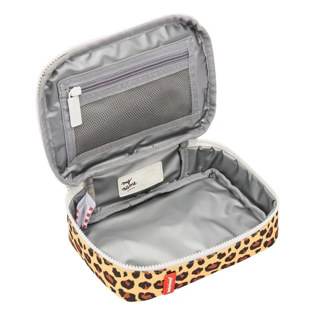 Snack-Box aislante Leopardo | Marrón