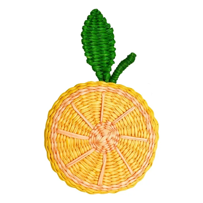 Rond de serviette tranche de citron | Jaune