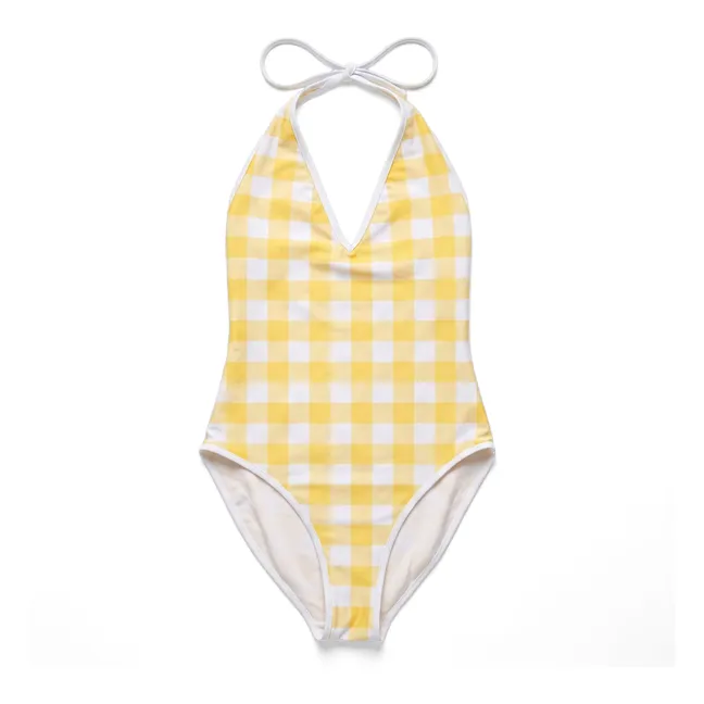 Maillot de Bain Kylie Carreaux | Jaune