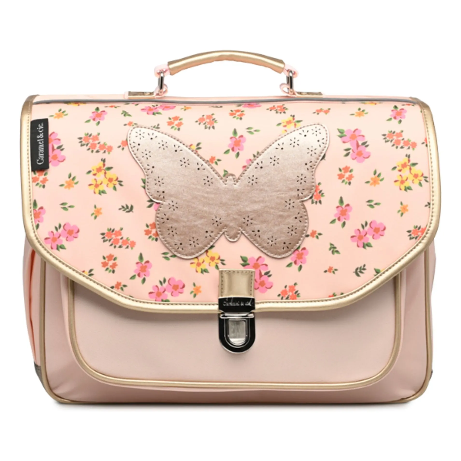 Caramel & Cie Pink Butterfly Liberty Satchel