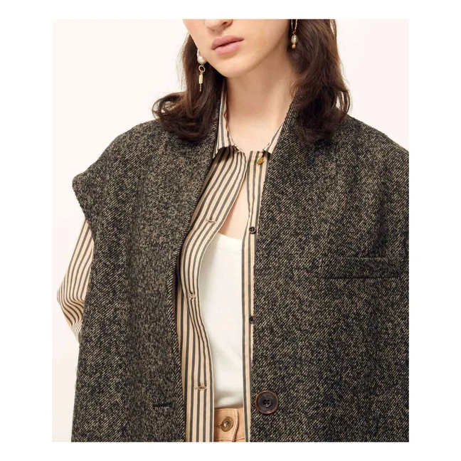 Chaqueta sin mangas Hey Jude Lana reciclada | Gris Antracita