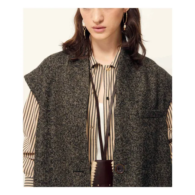 Chaqueta sin mangas Hey Jude Lana reciclada | Gris Antracita